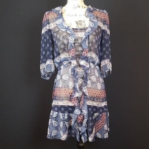 Banana Republic sheer gypsy boho dress B416:6:719